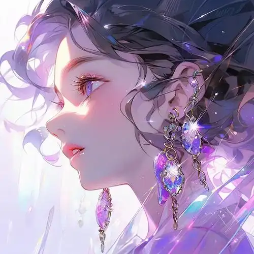 白发长者角色头像插画